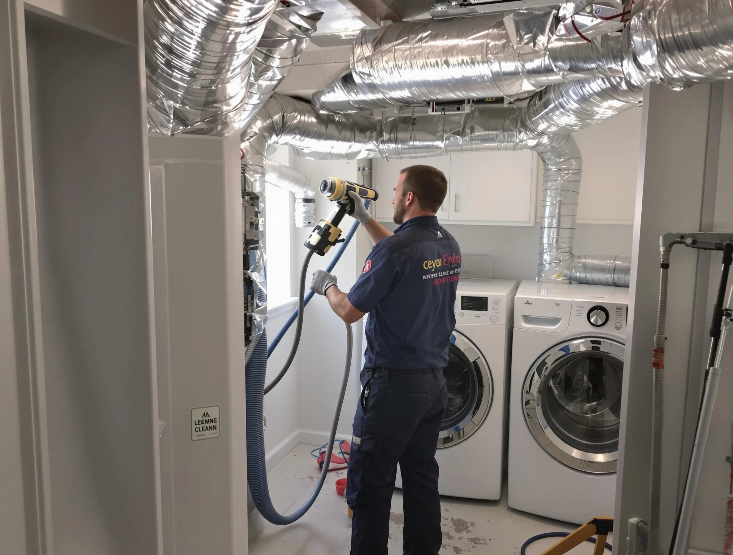 Bridgewater Dryer Vent Cleaning specialist using advanced equipment for thorough duct cleaning in Bridgewater